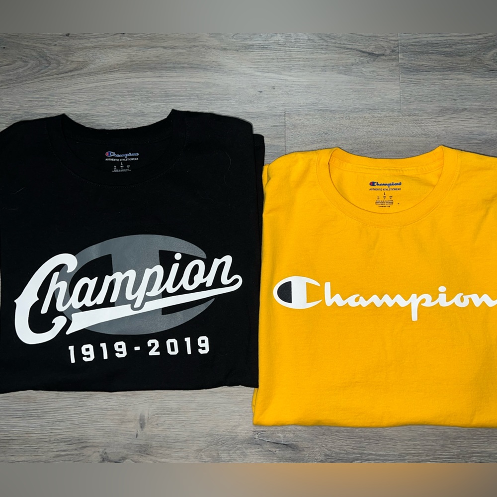 2 Large Men’s Champion Tees